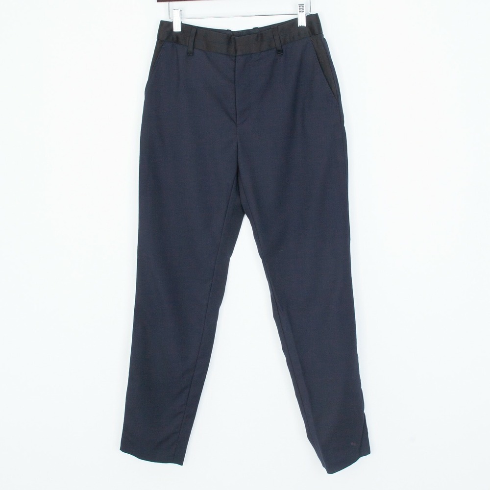 Rag & Bone Navy Blue Wool Blend Career Trouser Pants Size 2 Corpcore Office Work